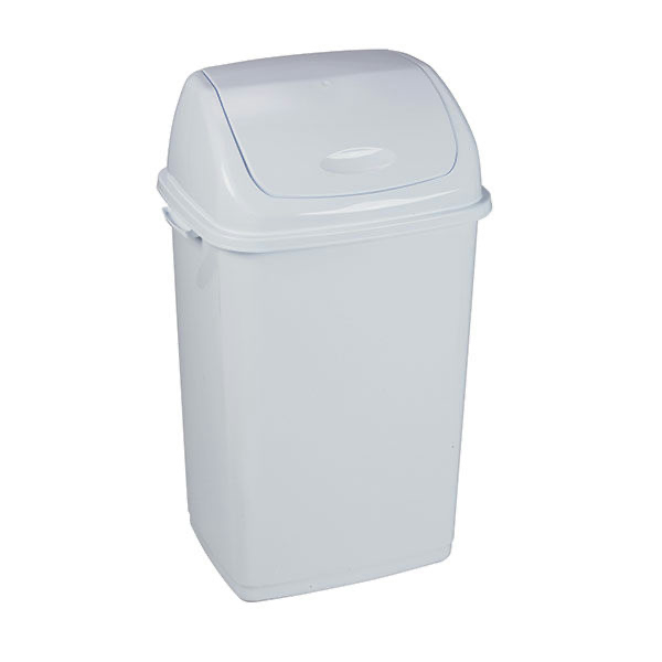 Bidone Rif Basic coperchio basculante 50 lt bianco in polipropilene