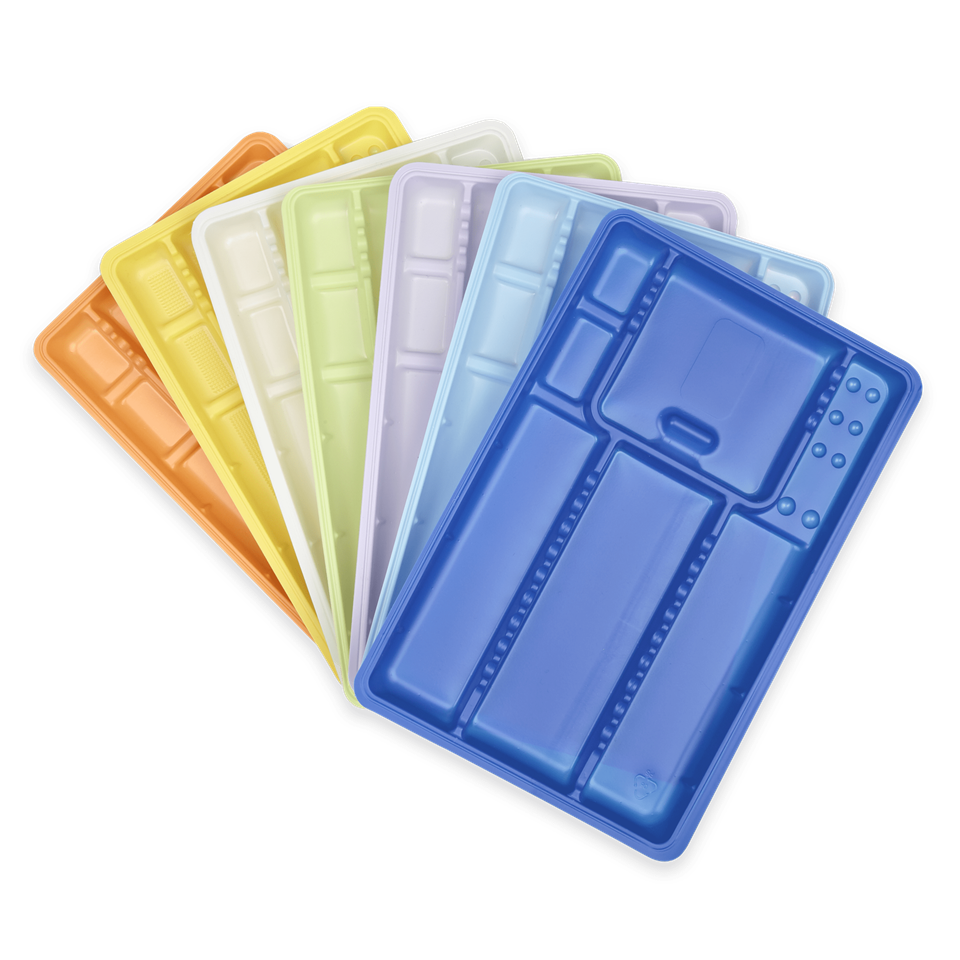 Dispo Tray 18x28cm col.Green pack.50pcs