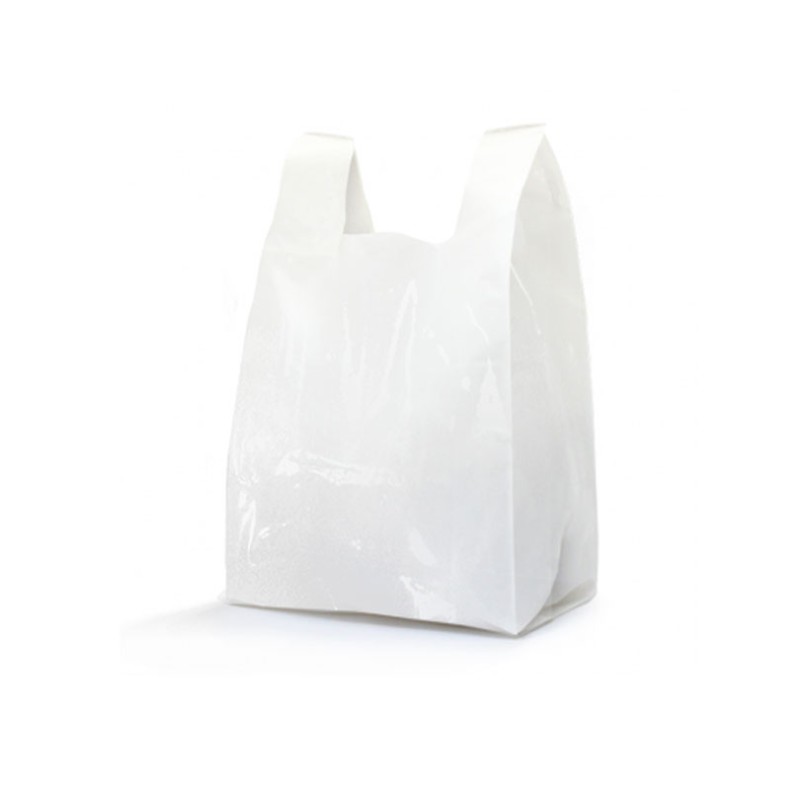 Shopper PE.LD. col.bianco 35+10+10x65cm -gr.60 scatola 10kg /167 sacchi