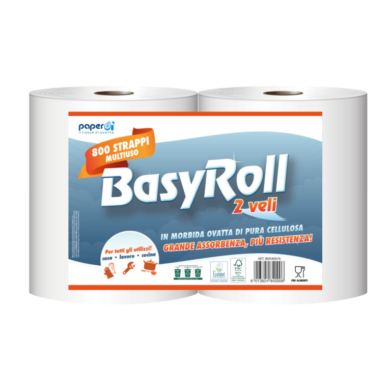 100% Cellulose 800-ply basy roll