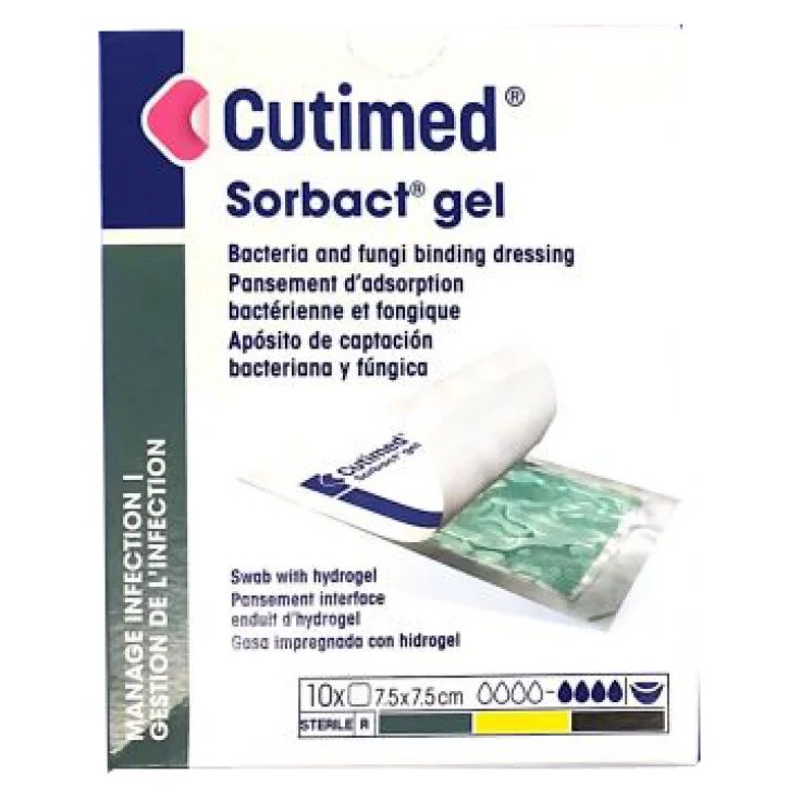 Cutimed Sorbact Gel 7,5 x 7,5cm (pack.10pcs)
