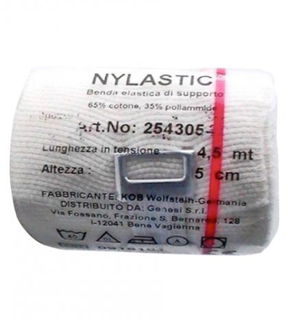 White nylastic elastic bandage with staples stops bandage cm 10 x 4.5 mt