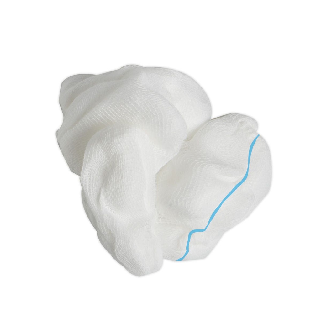 Sterile gauze pad w/barium wire and elastic 50 mm