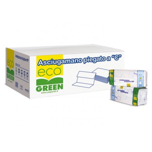 Ecological paper folded c-fold towel