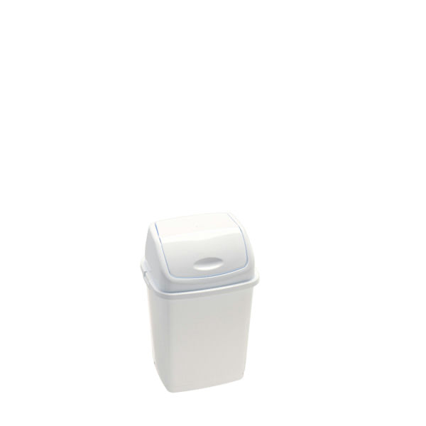Bidone Rif Basic coperchio basculante 10 lt bianco in polipropilene