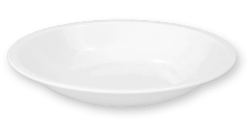 White melamine soup plate diameter 21 cm
