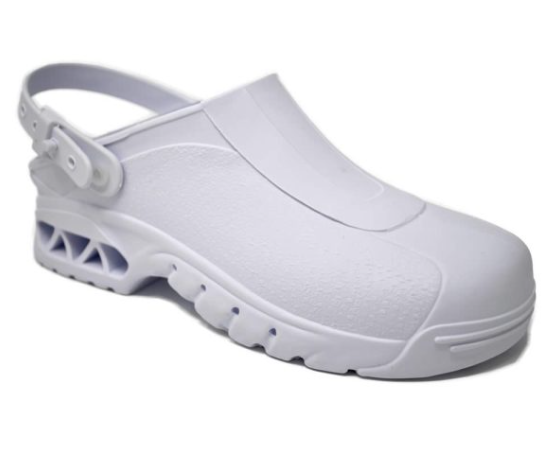 Autoclavable clog w/protective toe cap white 41/42
