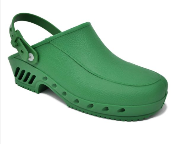 Autoclavable clog w/protective toe cap green 41/42
