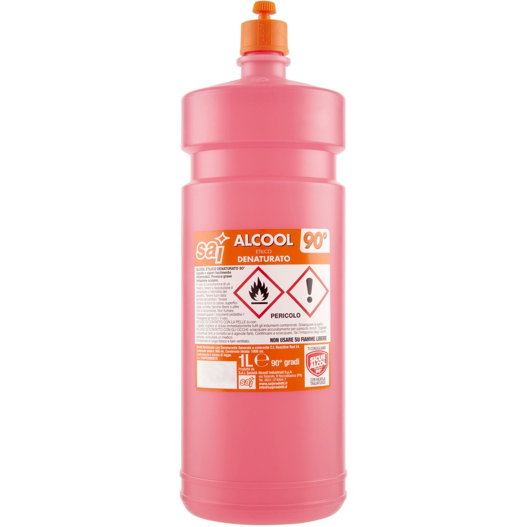 Denatured alcohol 90° 1 litre SAI