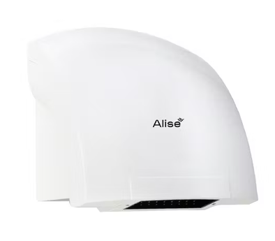 Hand dryer with automatic activation in white painted steel