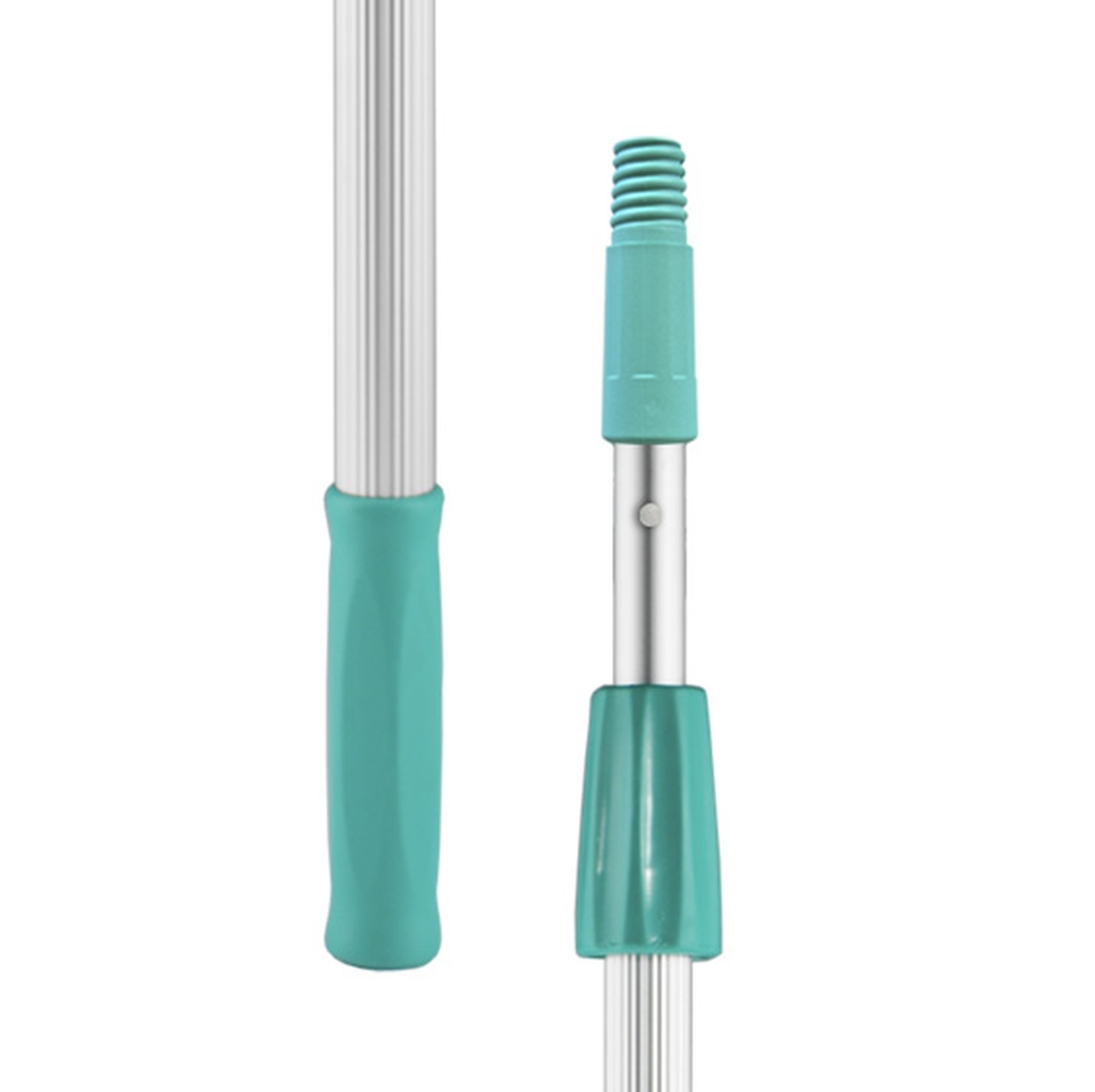 Telescopic aluminium rod w/hole and screw connection adapter - 2 pieces x 1m