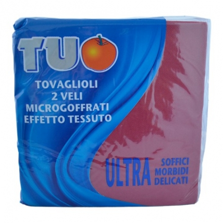 Napkin 38 x 38 cm micro-embossed two-ply burgundy napkin
