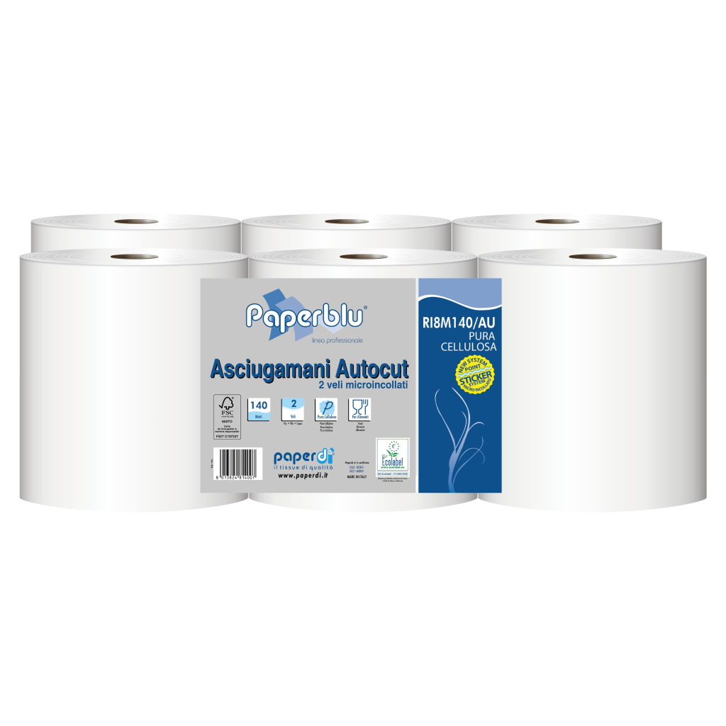 Towel roll 140 super autocut pure cellulose 2v
