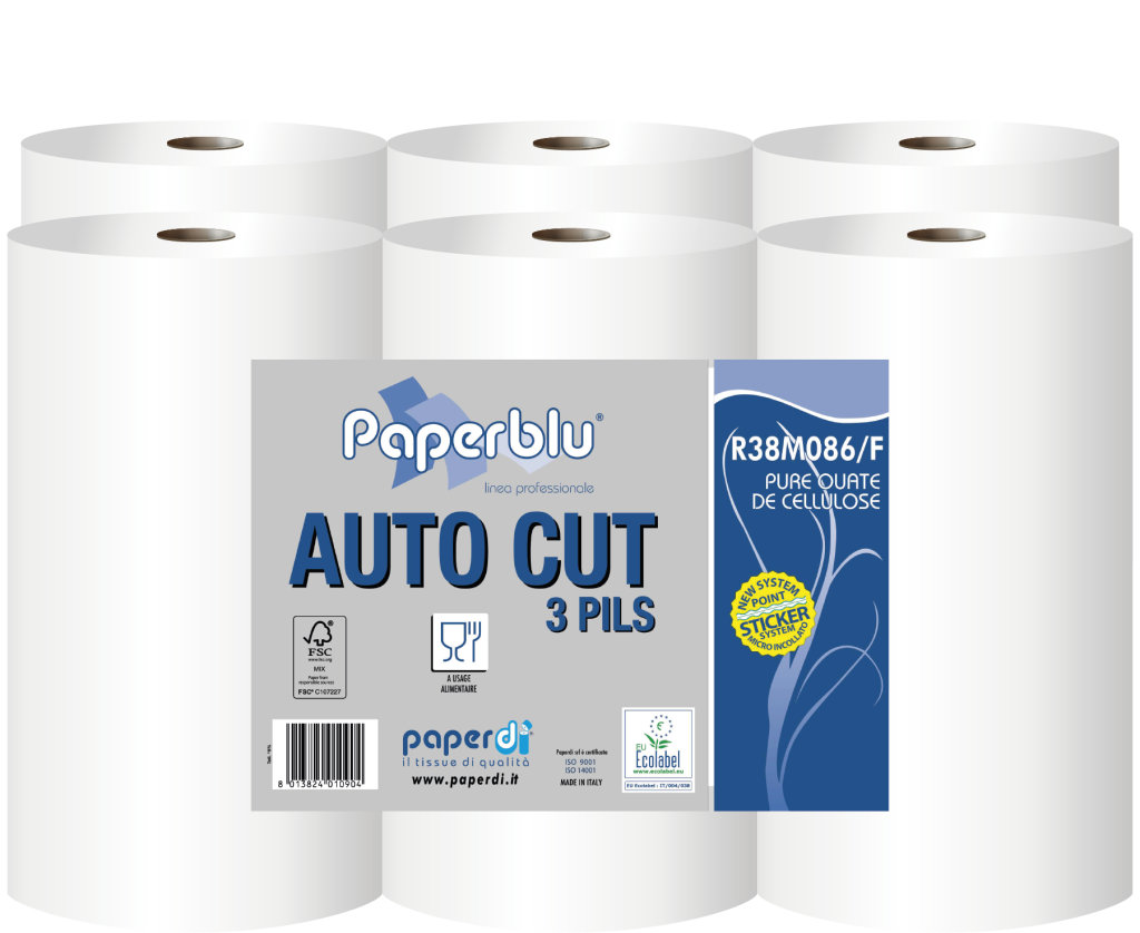 Towel roll 86 metres without pre-cut 3-ply
