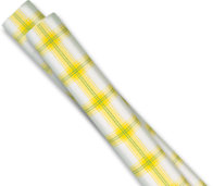 Jacquard decorated hydro polythene tablecloth yellow 1 x 1 m cartene on top
