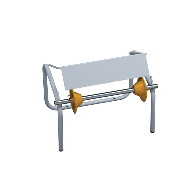Industrial wall-mounted or free-standing toilet roll holder
