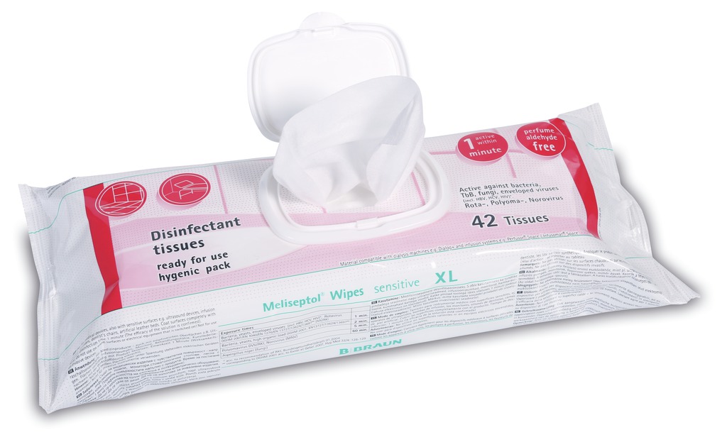 MELISEPTOL WIPES SENSITIVE XL