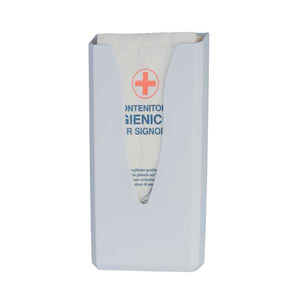 Paper toilet bag dispenser in abs white Basica
