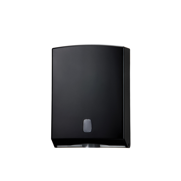 Folded paper towel dispenser (400 sheets) in abs black Noir

