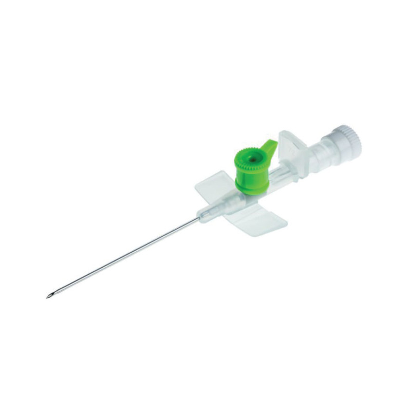 2-way cannula needle with injection valve g18 45 mm green