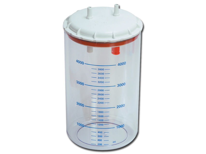 4 LITRE JAR with lid - autoclavable at 121°C