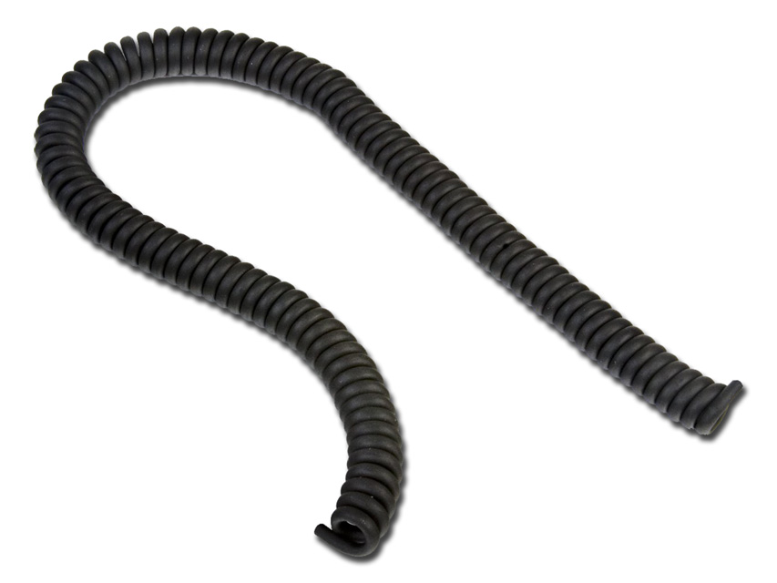 BLACK RUBBER SPIRAL (2.5 metres=42/46 turns)