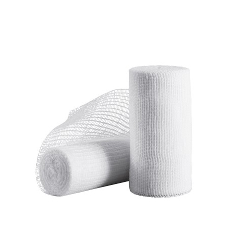 Hemmed gauze bandage 12/8 m 5 x 10 cm