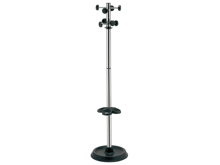 chrome-plated coat rack