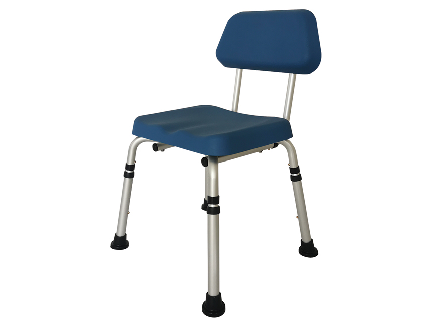 SHOWER CHAIR with PU backrest and seat capacity 136 kg
