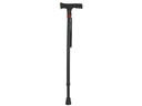 SAFETY POLE WITH LIGHT black