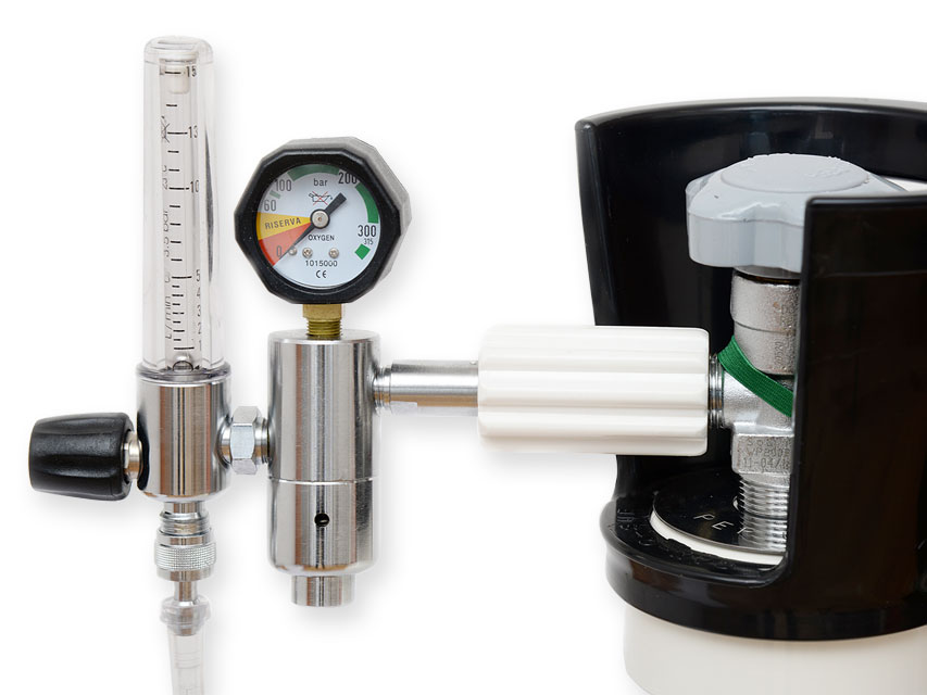 PR. REDUCER UNI with humidifier and valve