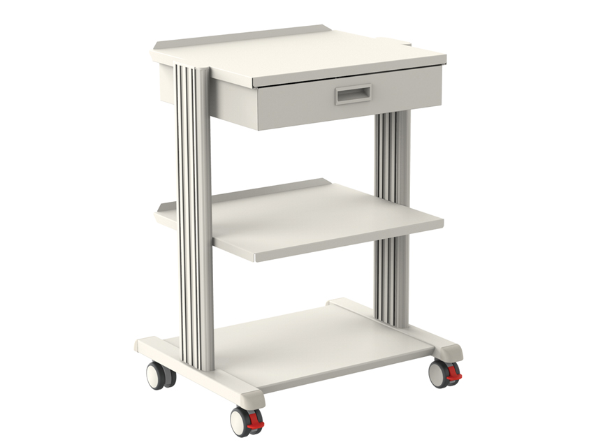 SMART TROLLEY 2 shelves 50x42 cm + base + drawer