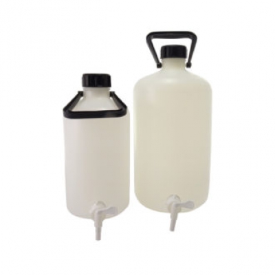 10 litre polyethylene bottle with tap and handle