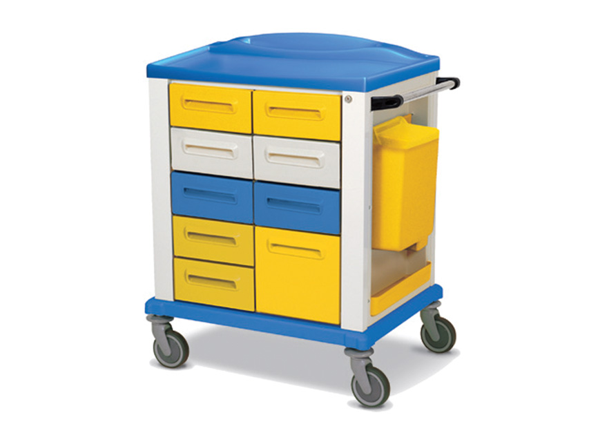 BASIC standard trolley with 9 drawers