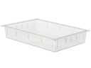 ISO TRANSPARENT PLASTIC BOX 600x400x100 mm closed