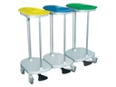 Pedal-operated 3-bag TROLLEY