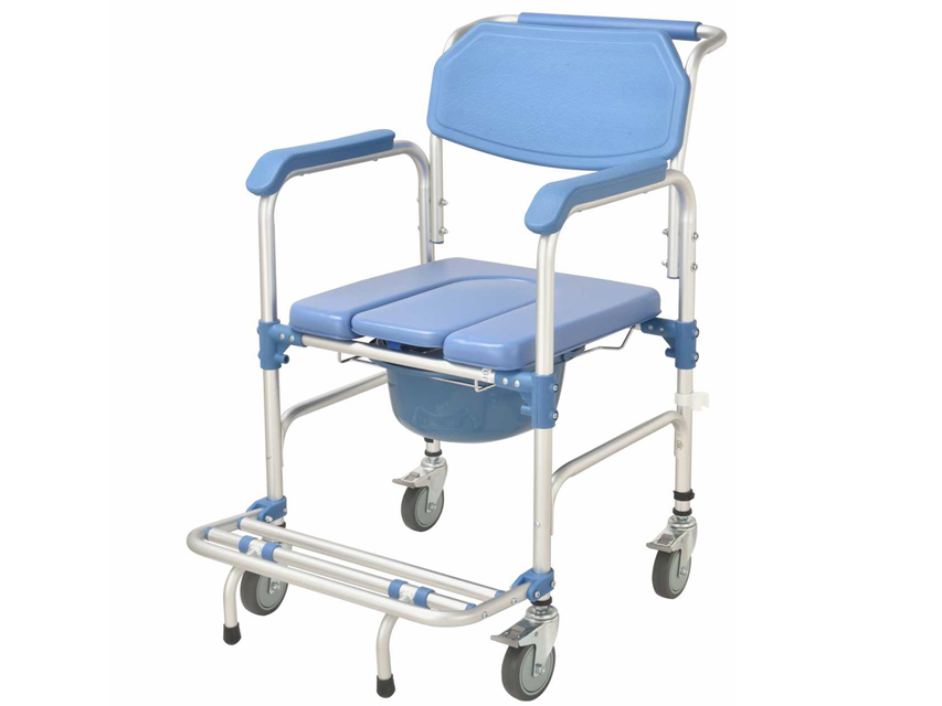 COMFORTABLE BLUE WHEELCHAIR