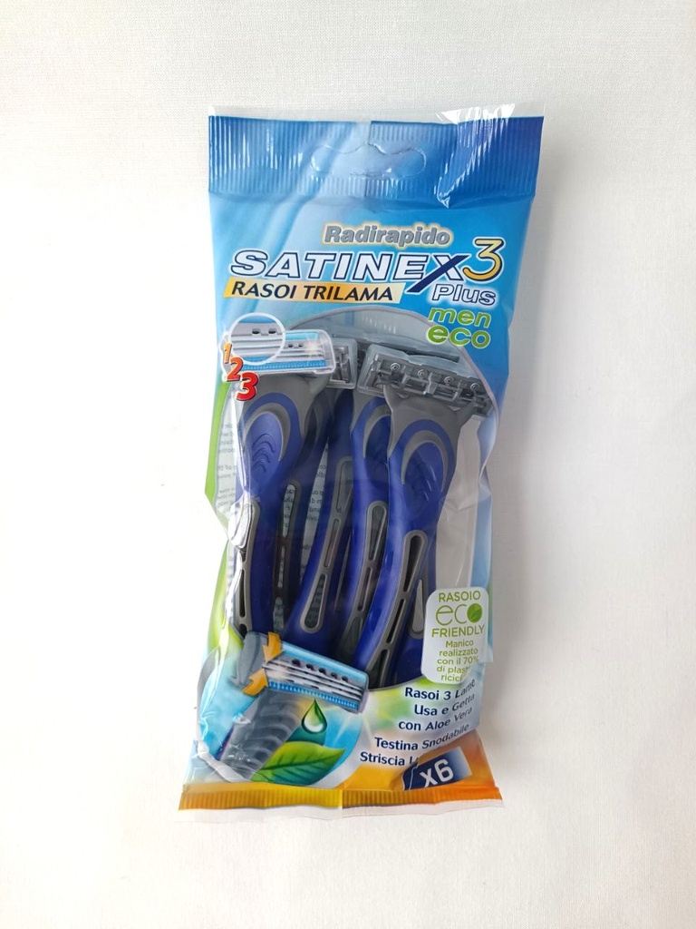 Satinex three-blade shavers with lubricant