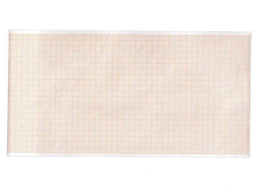ECG thermal paper 112x27 mmxm orange grid roll