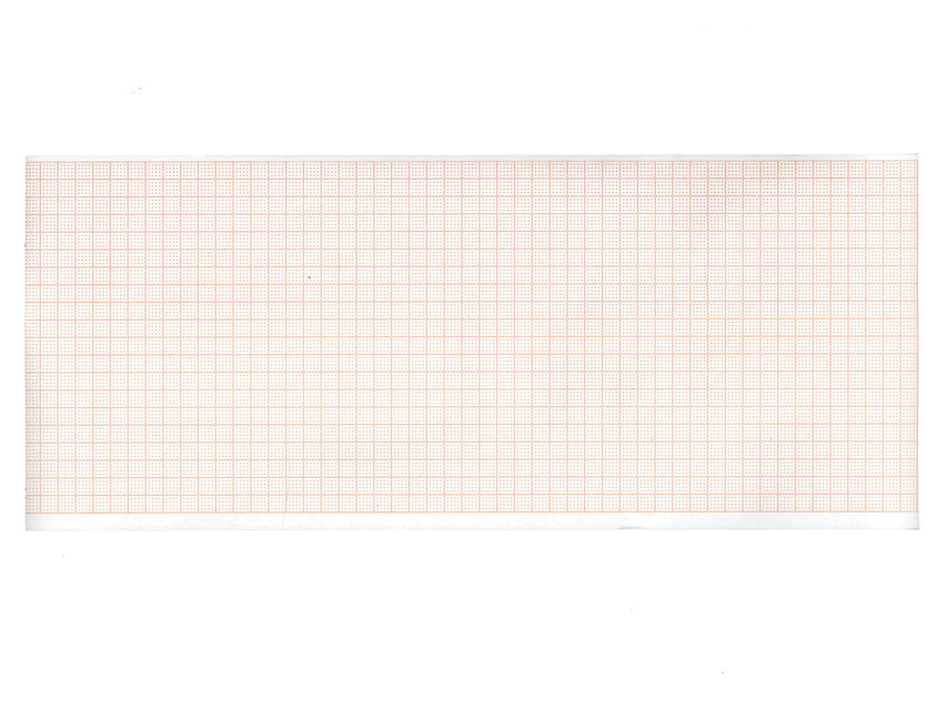 ECG thermal paper 107x25 mmxm orange grid roll