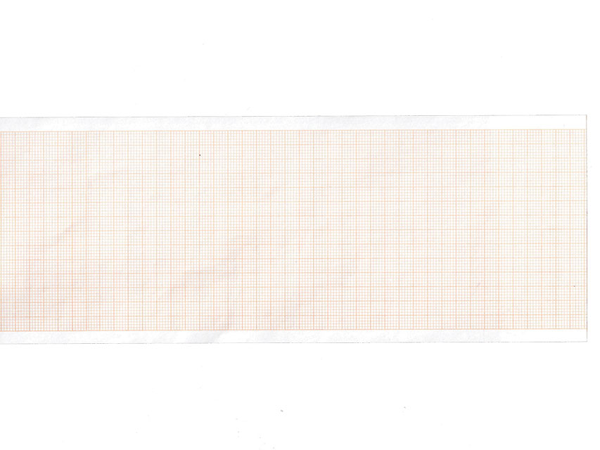 ECG thermal paper 80x20 mmxm orange grid roll
