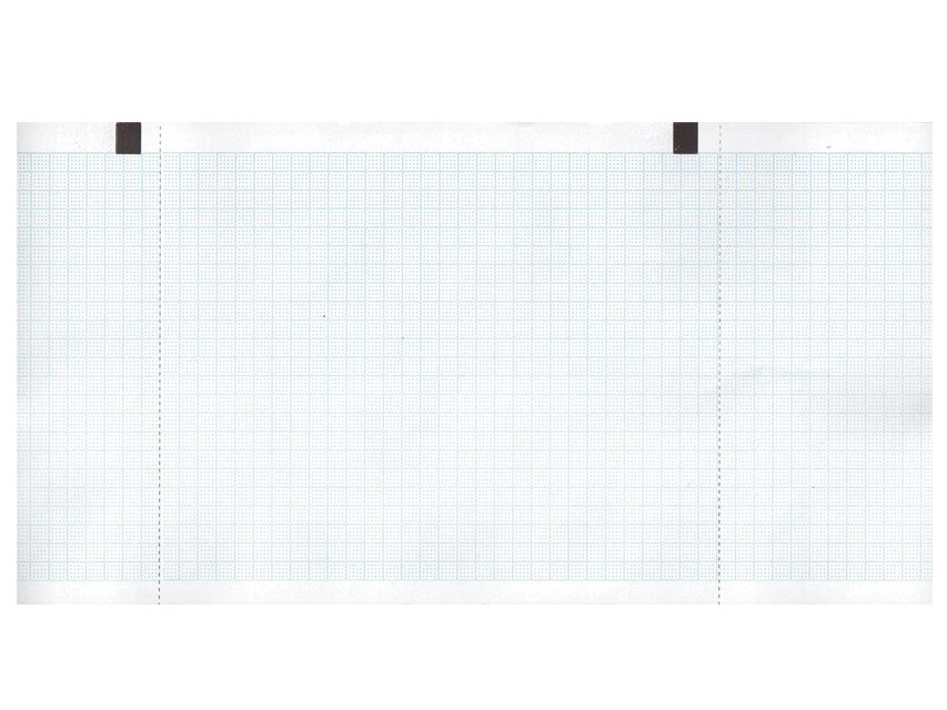 ECG thermal paper 130x27 mmxm blue grid roll