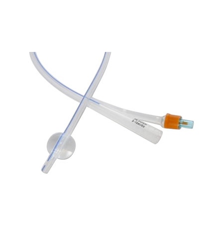Pure silicone foley catheter 2-way radiopaque line ch 10