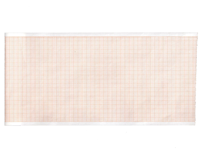 ECG thermal paper 110x30 mmxm orange grid roll