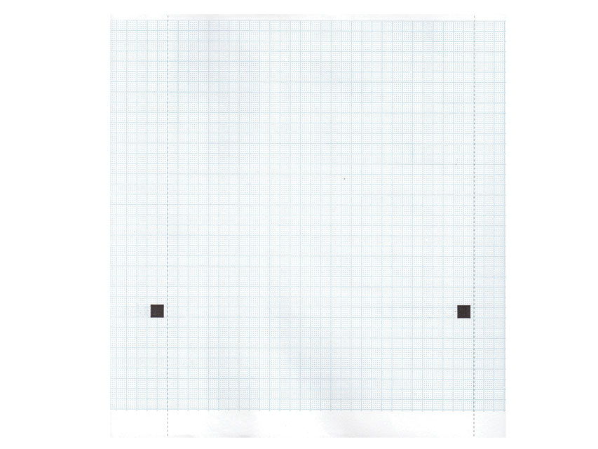 ECG thermal paper 210x20 mmxm grid roll blue