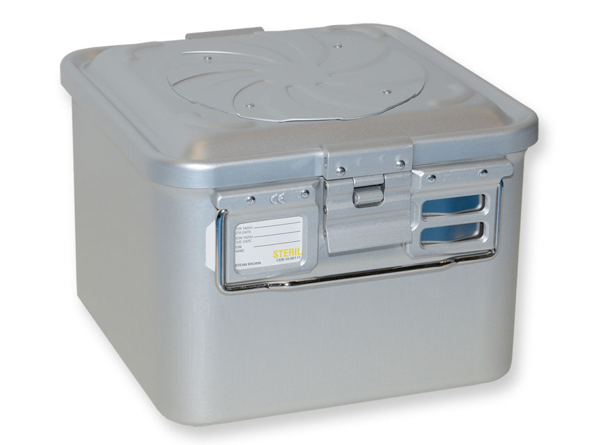 CONTAINER WITH VALVE small h200 mm grey