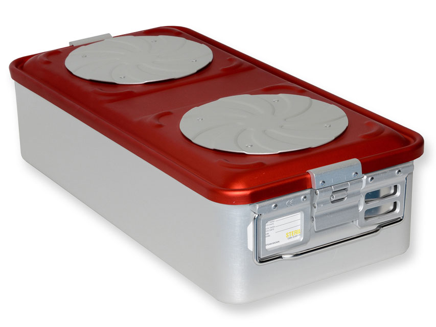CONTAINER WITH VALVE large h150 mm red