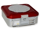 CONTAINER WITH VALVE small h100 mm red