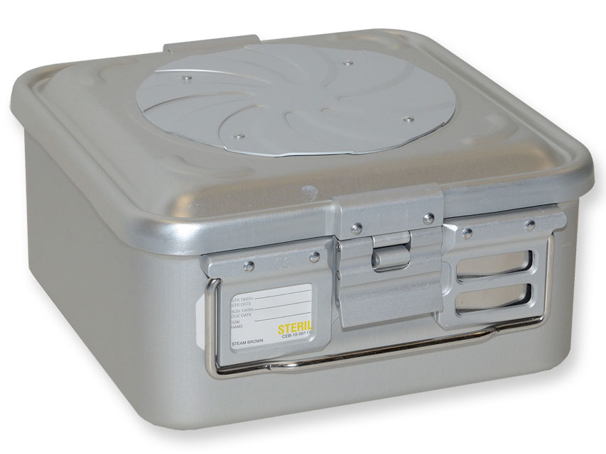 CONTAINER WITH VALVE small h135 mm grey