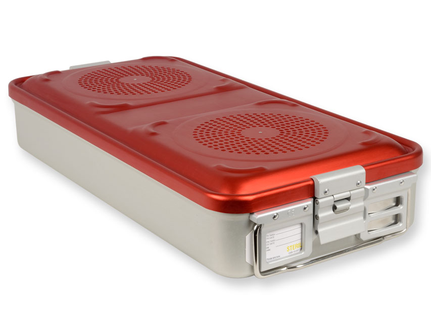 CONTAINER WITH FILTER large h100 mm red